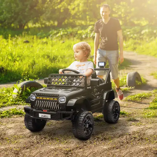 Coche Eléctrico para Niños de +3 Años con Mando a Distancia Negro AIYAPLAY