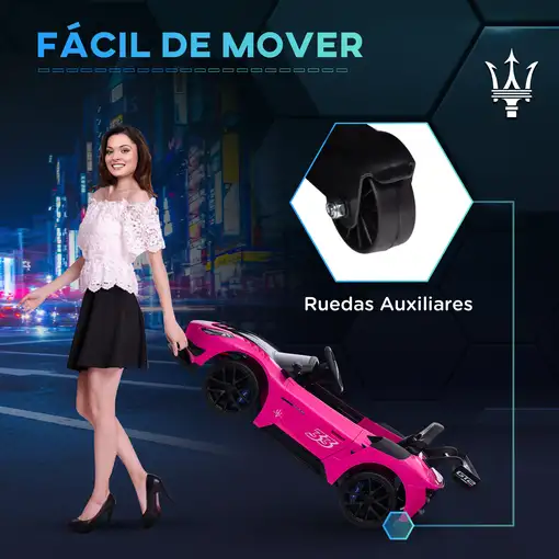 Coche Eléctrico para Niños de +3 Años Maserati GT2 Rosa AIYAPLAY