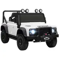 Coche Eléctrico para Niños con Licencia Land Rover 12V Blanco AIYAPLAY