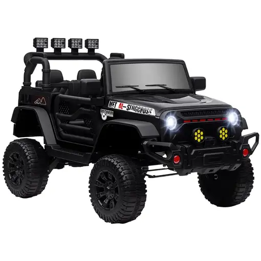 Coche Eléctrico para Niños de +3 Años con Batería 12V Negro AIYAPLAY Coche Eléctrico para Niños de +3 Años con Batería 12V Negro AIYAPLAY