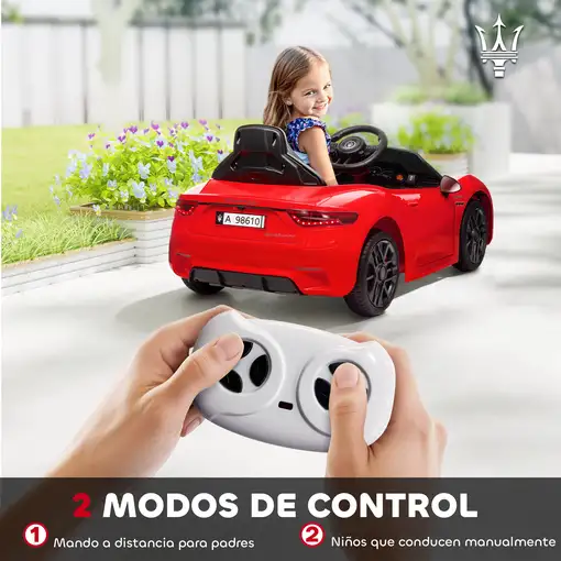 Coche Eléctrico para Niños Maserati Gran Turismo Folgore Rojo AIYAPLAY