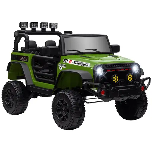 Coche Eléctrico para Niños de +3 Años con Batería 12V Verde AIYAPLAY