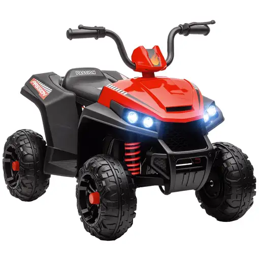 Quad Eléctrico para Niños de +3 Años con Batería 12V Rojo AIYAPLAY Quad Eléctrico para Niños de +3 Años con Batería 12V Rojo AIYAPLAY