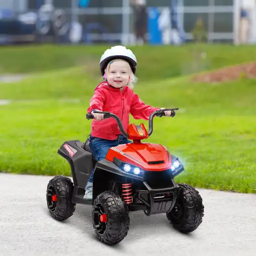 Quad Eléctrico para Niños de +3 Años con Batería 12V Rojo AIYAPLAY