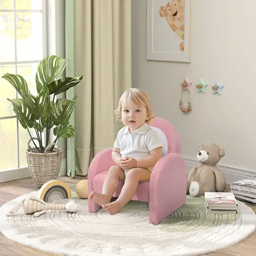 Sillón Infantil con Respaldo en Forma de Arcoíris Carga 45 kg Rosa AIYAPLAY