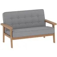 Sofá para Niños de 2 Plazas Sillón Infantil de Felpa Suave Gris AIYAPLAY Sofá para Niños de 2 Plazas Sillón Infantil de Felpa Suave Gris AIYAPLAY