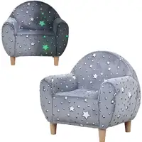 Sillón Infantil Diseño de Estrellas que Brillan en la Oscuridad Gris AIYAPLAY