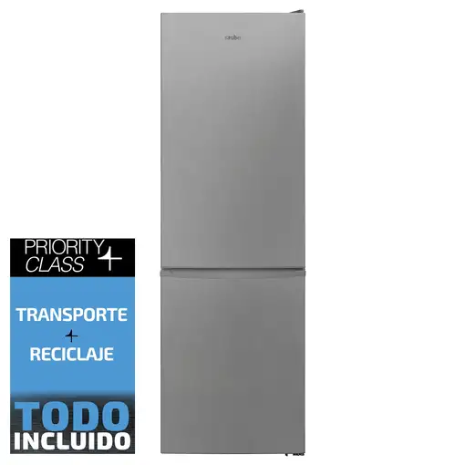 Frigorifico combi SAUBER SERIE 3-185XV nofrost e alto 186 cm ancho 59,5 cm inox