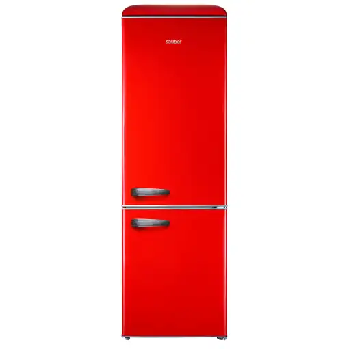 Frigorífico combi SAUBER SERIE 5-RETRO ROJO e alto 192 cm ancho 60 cm