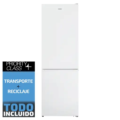 Frigorifico combi SAUBER SERIE 3-185WV nofrost e alto 186 cm ancho 59,5 cm blanco