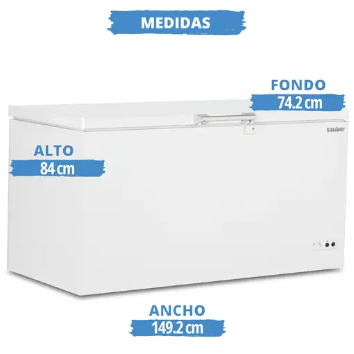 Congelador horizontal SAUBER SERIE 3-469H c c ancho 1492 cm 469 litros