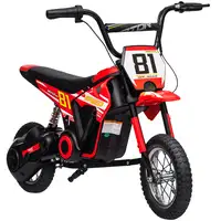 Moto Eléctrica para Niños 24V Motor 250W Velocidad de 6-16km/h Rojo AIYAPLAY