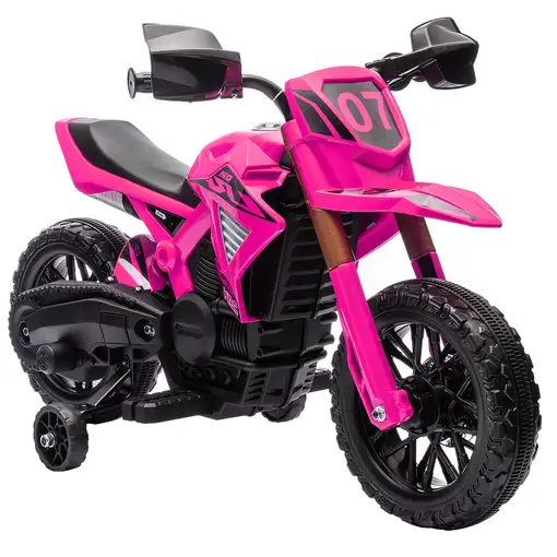 Moto Eléctrica para Niños de +3 Años Carga 30 kg Rosa AIYAPLAY Moto Eléctrica para Niños de +3 Años Carga 30 kg Rosa AIYAPLAY