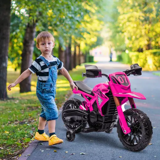 Moto Eléctrica para Niños de +3 Años Carga 30 kg Rosa AIYAPLAY