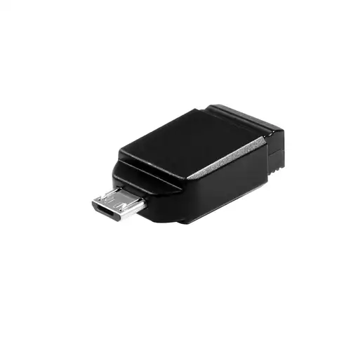 Verbatim Nano - Unidad USB de 16 GB con adaptador Micro USB - Negro