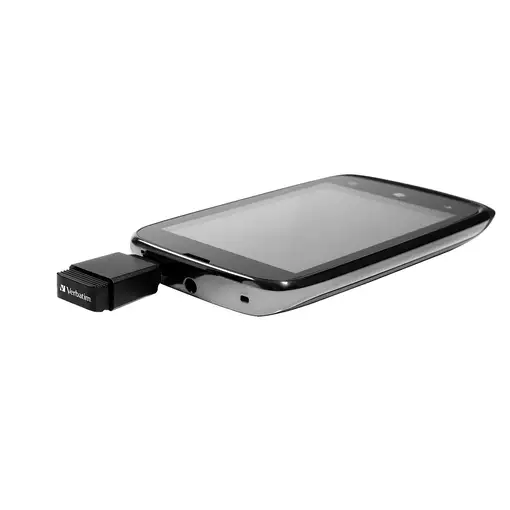 Verbatim Nano - Unidad USB de 16 GB con adaptador Micro USB - Negro