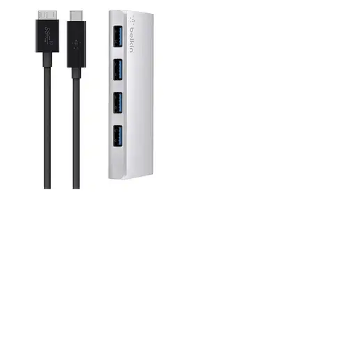 Belkin F4U088VF hub de interfaz USB 3.2 Gen 1 (3.1 Gen 1) Micro-B 5000 Mbit/s Plat