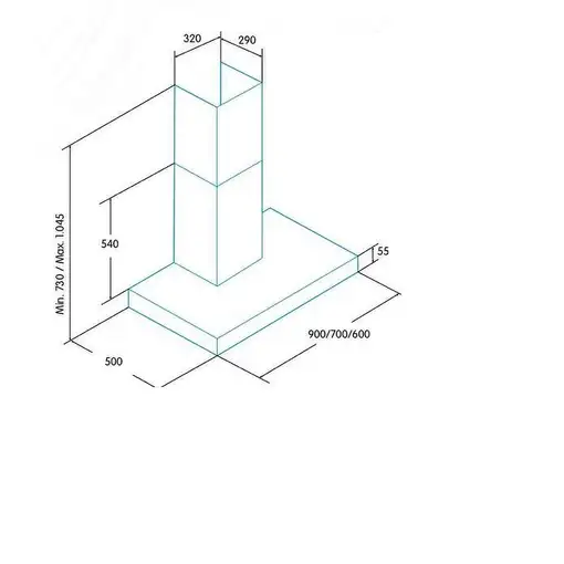 Edesa ECB-9611 X De pared Acero inoxidable 645 m³/h