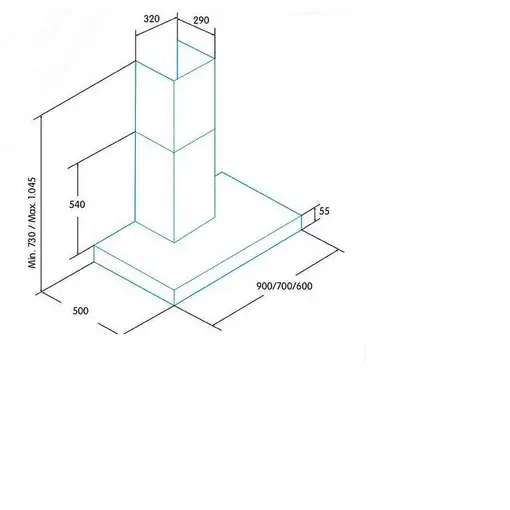 Edesa ECB-7611 X De pared Acero inoxidable 645 m³/h