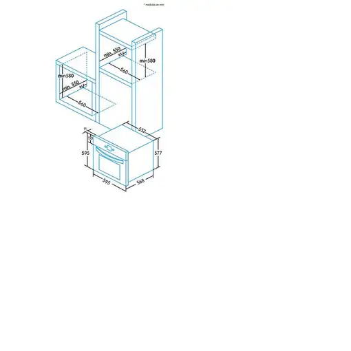 Horno 70 L Acero inoxidable 921270225 EDESA