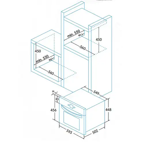 Horno 40 L Acero inoxidable 921270217 EDESA