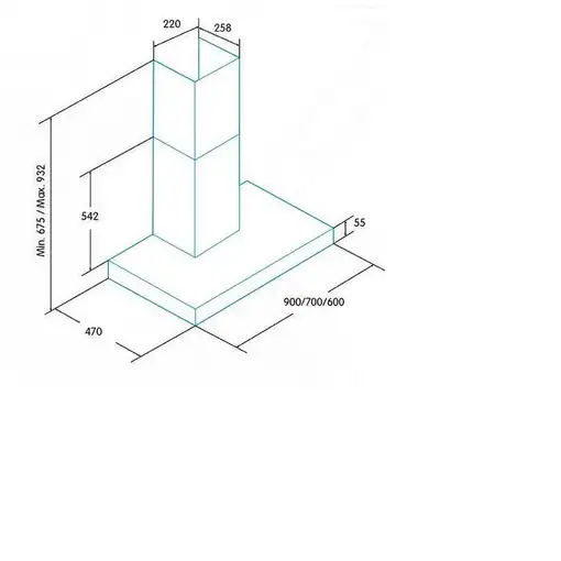 Edesa ECB-6411 X De pared Acero inoxidable 400 m³/h