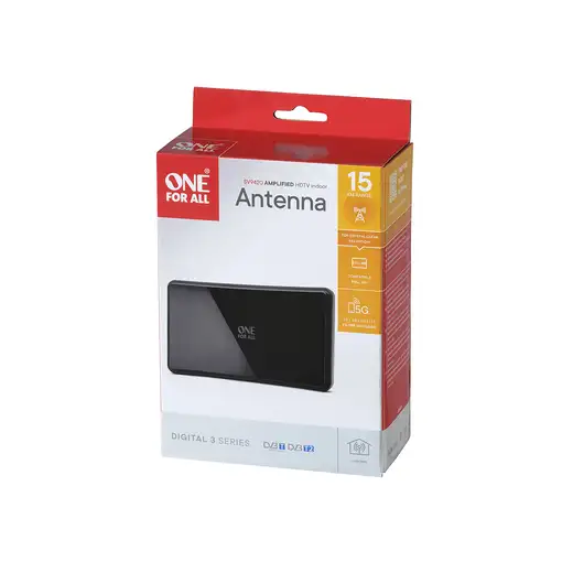 One For All Design Line DVB-T2 Curved Antenne 5G black antena  televisión Interino