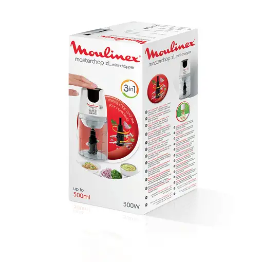 Moulinex DJ450B 0,5 L Negro, Gris, Blanco