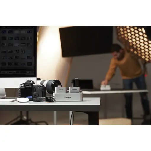 Kingston Technology Lector de tarjetas SDHC/SDXC UHS-II de doble ranura para flujo