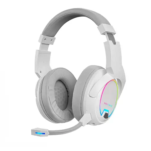 Mars Gaming MHW-100 Blanco, Auriculares Inalámbricos ARGB Flow, Micrófono ENC Extr