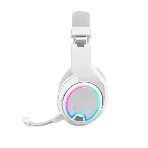 Mars Gaming MHW-100 Blanco, Auriculares Inalámbricos ARGB Flow, Micrófono ENC Extr
