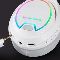 Mars Gaming MHW-100 Blanco, Auriculares Inalámbricos ARGB Flow, Micrófono ENC Extr