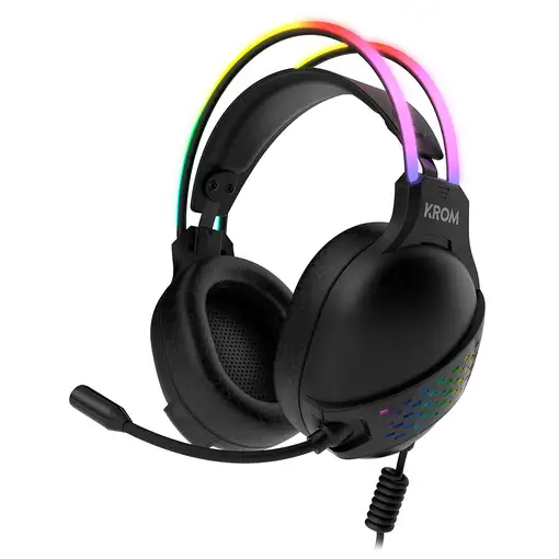 Krom Klaim Auriculares Alámbrico Diadema Juego USB tipo A Negro