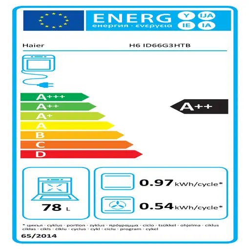 Horno 78 L Wi-Fi Negro 33703849 HAIER