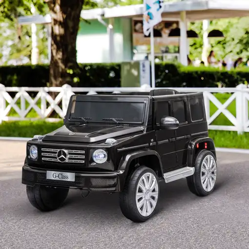 Coche Eléctrico para Niños de +3 Años BENZ G500 Carga 30 kg Negro HOMCOM