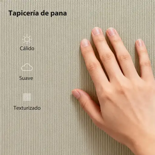 Somier 160x200 cm con Cabecero Ajustable Gris Claro HOMCOM