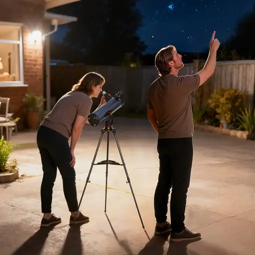Telescopio Reflector Astronómico para Adultos Principiantes con Trípode Outsunny
