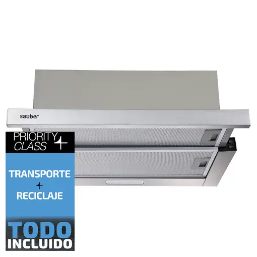 Campana telescopica SAUBER SCTC60I ancho 60 cm inox