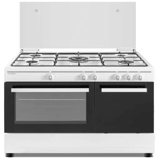 Sauber SCW5GB - Cocina De Gas 5 Zonas Coccion Con Portabombonas Blanca Sauber SCW5GB - Cocina De Gas 5 Zonas Coccion Con Portabombonas Blanca