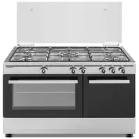 Sauber SCI5GB - Cocina De Gas 5 Zonas Coccion Con Portabombonas Inox