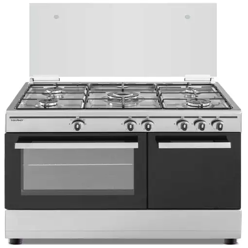 Sauber SCI5GB - Cocina De Gas 5 Zonas Coccion Con Portabombonas Inox