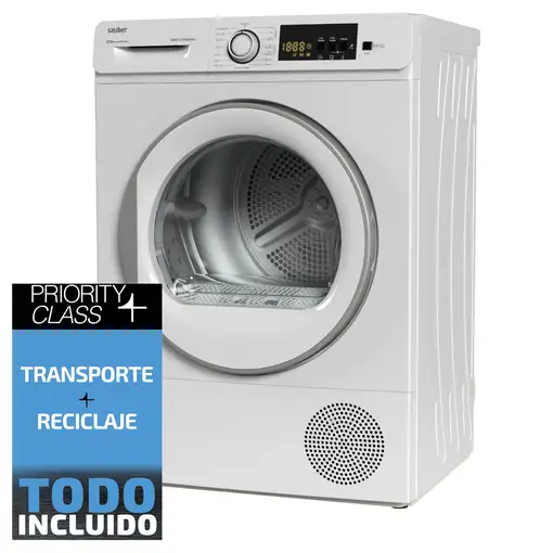 Secadora con bomba de calor SAUBER SERIE 5-DR8025V 8 kg e blanco