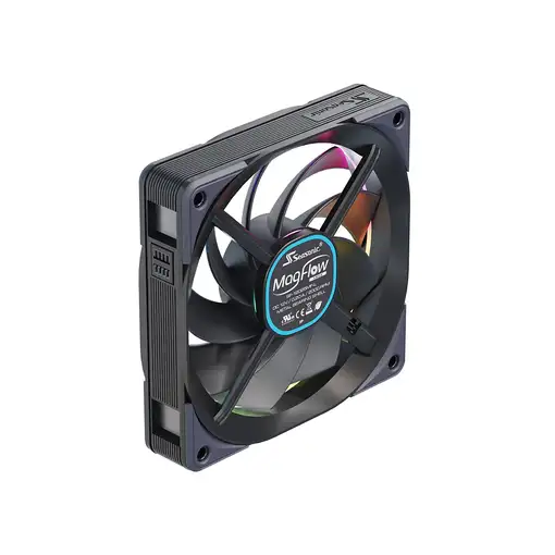 Seasonic MagFlow ARGB Carcasa del ordenador Ventilador 12 cm Negro 3 pieza(s)