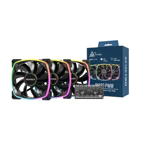 Otros accesorio informática Negro AX120 3 IN 1 PACK (B) MONTECH