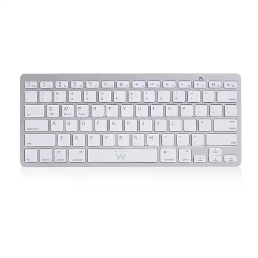 Ewent EW3161 teclado Oficina Bluetooth QWERTY Español Plata, Blanco