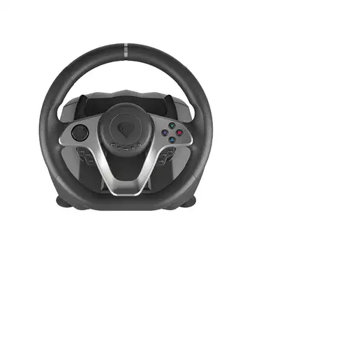 GENESIS Seaborg 400 Negro, Plata USB Volante + Pedales Nintendo Switch, PC, PlaySt