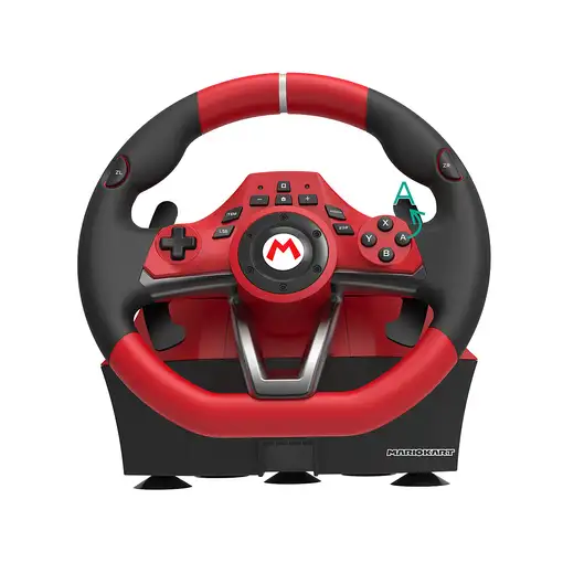 Hori Mario Kart Racing Wheel Pro Deluxe Negro, Rojo USB Volante + Pedales Analógic