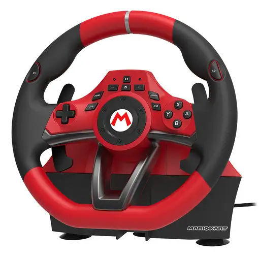 Hori Mario Kart Racing Wheel Pro Deluxe Negro, Rojo USB Volante + Pedales Analógic