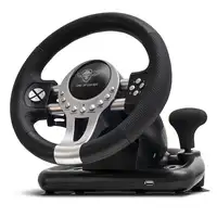 Spirit of Gamer Race Wheel Pro 2 Negro, Plata USB Volante + Pedales Digital PC, Pl