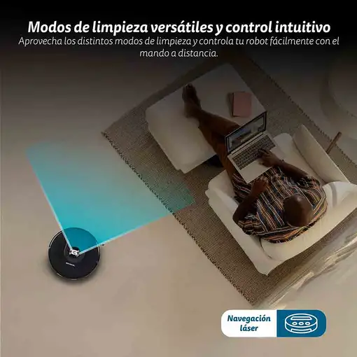 Grunkel I-DANCERTURBOLASER aspiradora robotizada 0,25 L Negro